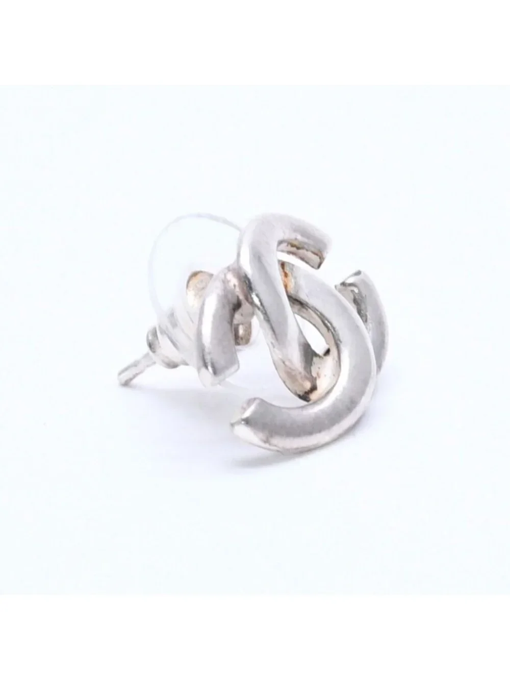 Chanel CC Logo Earrings 01 Metal Silver